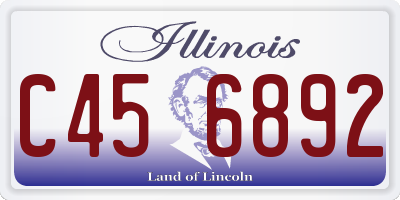 IL license plate C456892