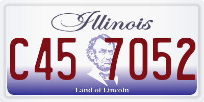 IL license plate C457052