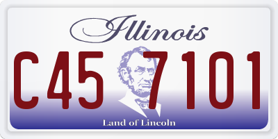 IL license plate C457101