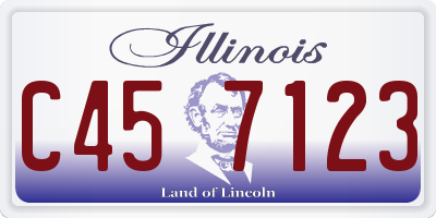 IL license plate C457123