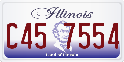 IL license plate C457554
