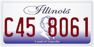 IL license plate C458061
