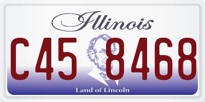 IL license plate C458468