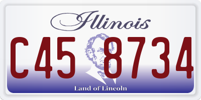 IL license plate C458734
