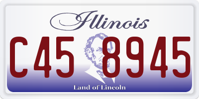 IL license plate C458945