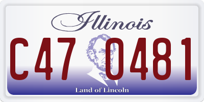IL license plate C470481
