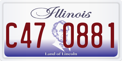 IL license plate C470881