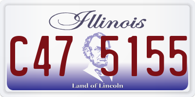 IL license plate C475155