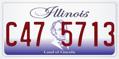 IL license plate C475713