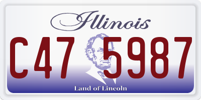 IL license plate C475987