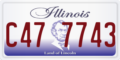 IL license plate C477743