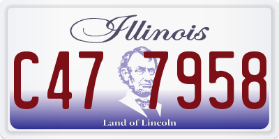 IL license plate C477958