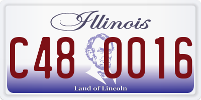 IL license plate C480016