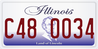 IL license plate C480034