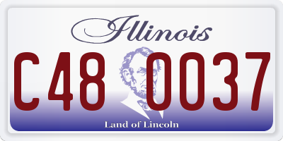 IL license plate C480037