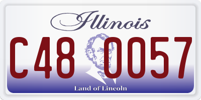 IL license plate C480057