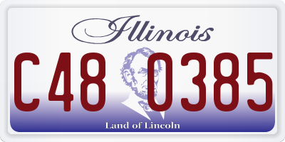 IL license plate C480385