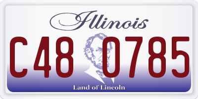 IL license plate C480785
