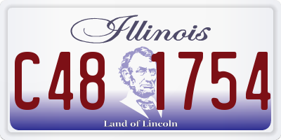 IL license plate C481754