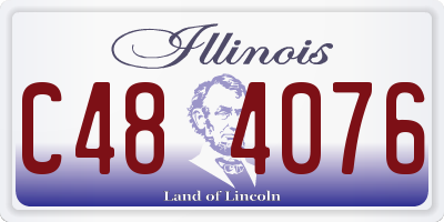 IL license plate C484076