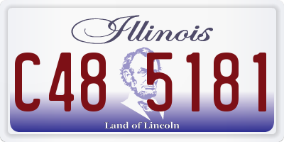 IL license plate C485181