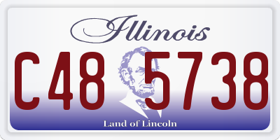 IL license plate C485738