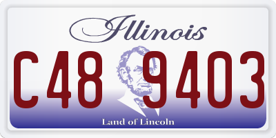 IL license plate C489403