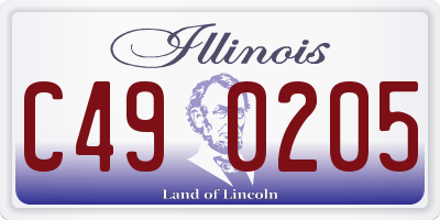 IL license plate C490205