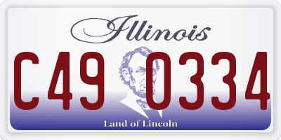IL license plate C490334