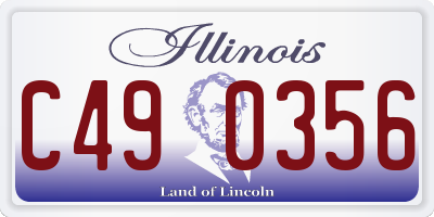 IL license plate C490356