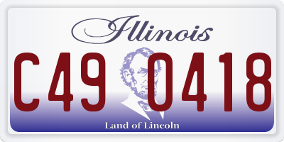 IL license plate C490418