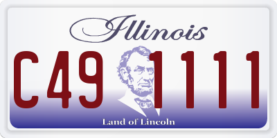 IL license plate C491111