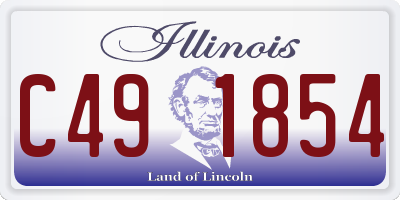 IL license plate C491854