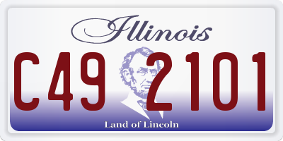 IL license plate C492101