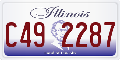 IL license plate C492287