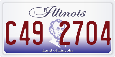 IL license plate C492704
