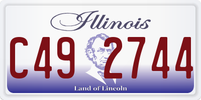 IL license plate C492744