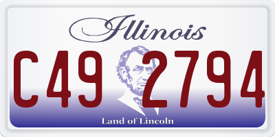 IL license plate C492794