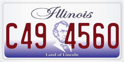 IL license plate C494560