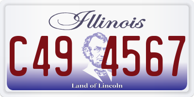 IL license plate C494567