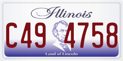 IL license plate C494758