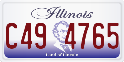 IL license plate C494765