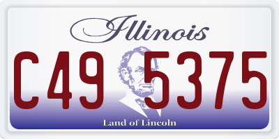 IL license plate C495375