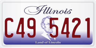 IL license plate C495421