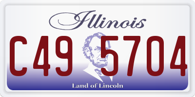 IL license plate C495704