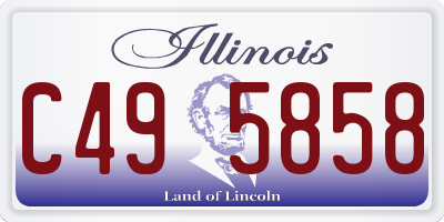 IL license plate C495858