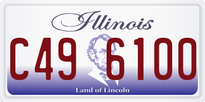 IL license plate C496100