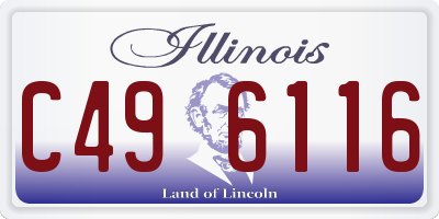 IL license plate C496116