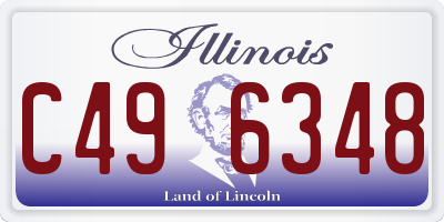 IL license plate C496348