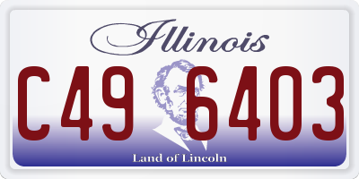 IL license plate C496403
